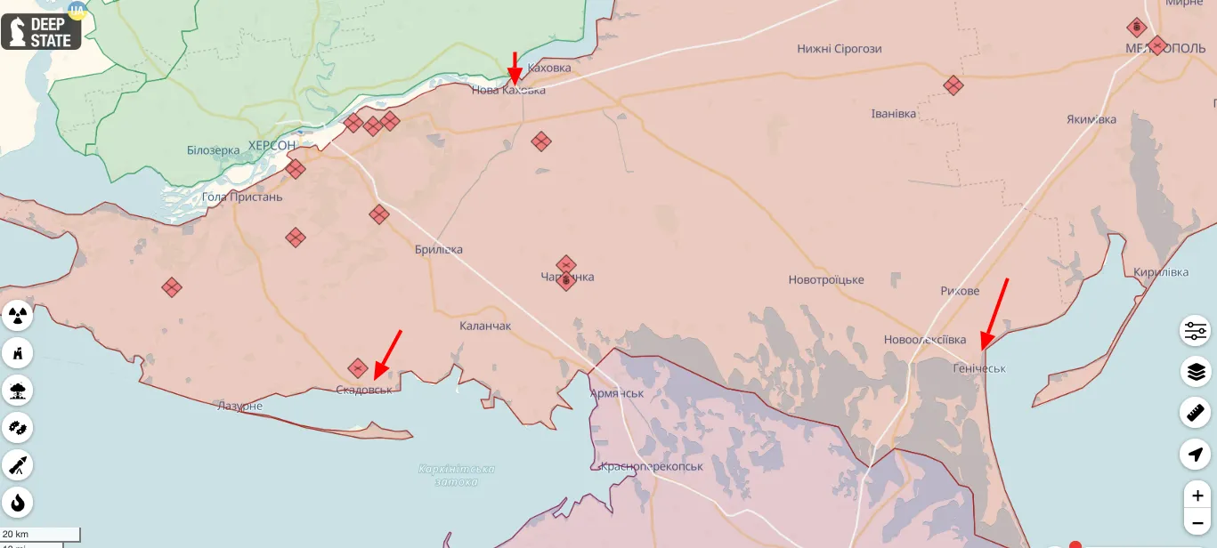 Геническ, Скадовск и Новая Каховка сопротивляются: активисты напомнили оккупантам, что Херсонщина – это Украина. Фото