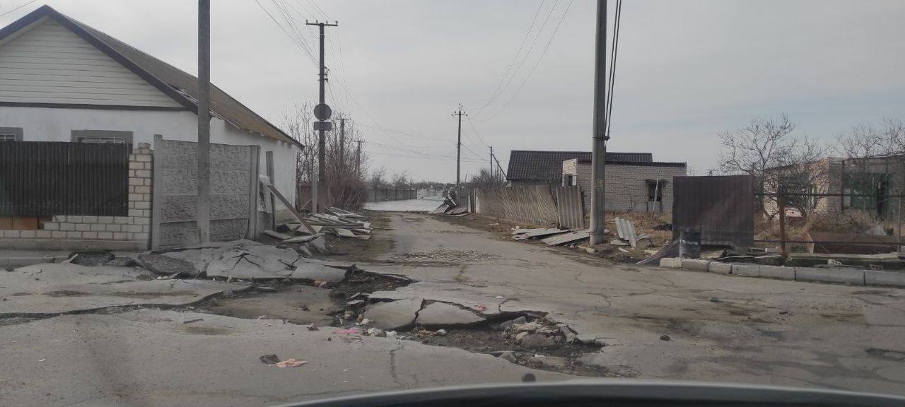 Вулиці Голої Пристані після підриву Каховської ГЕС