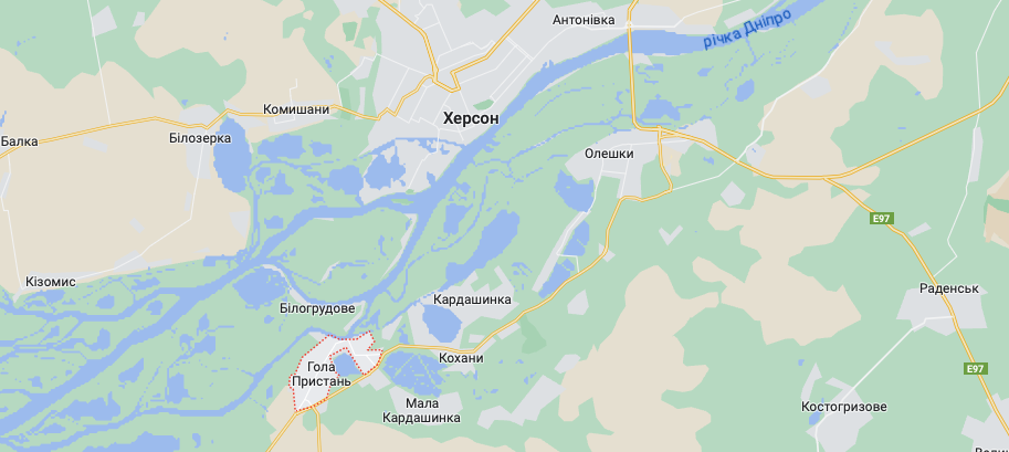 Гола Пристань (Карта: googlemaps.com)