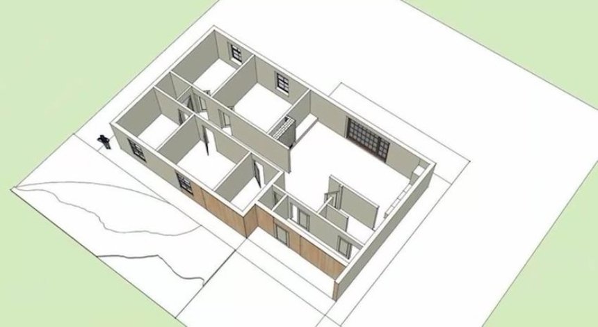 Ескіз житла в Ірпінській громаді для багатодітної родини переселенців з Херсонщини