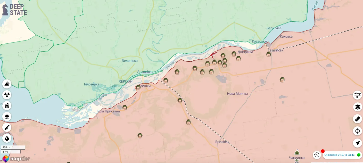 "Побачили і померли": Братчук розповів, як війська РФ намагаються штурмувати острови на Дніпрі