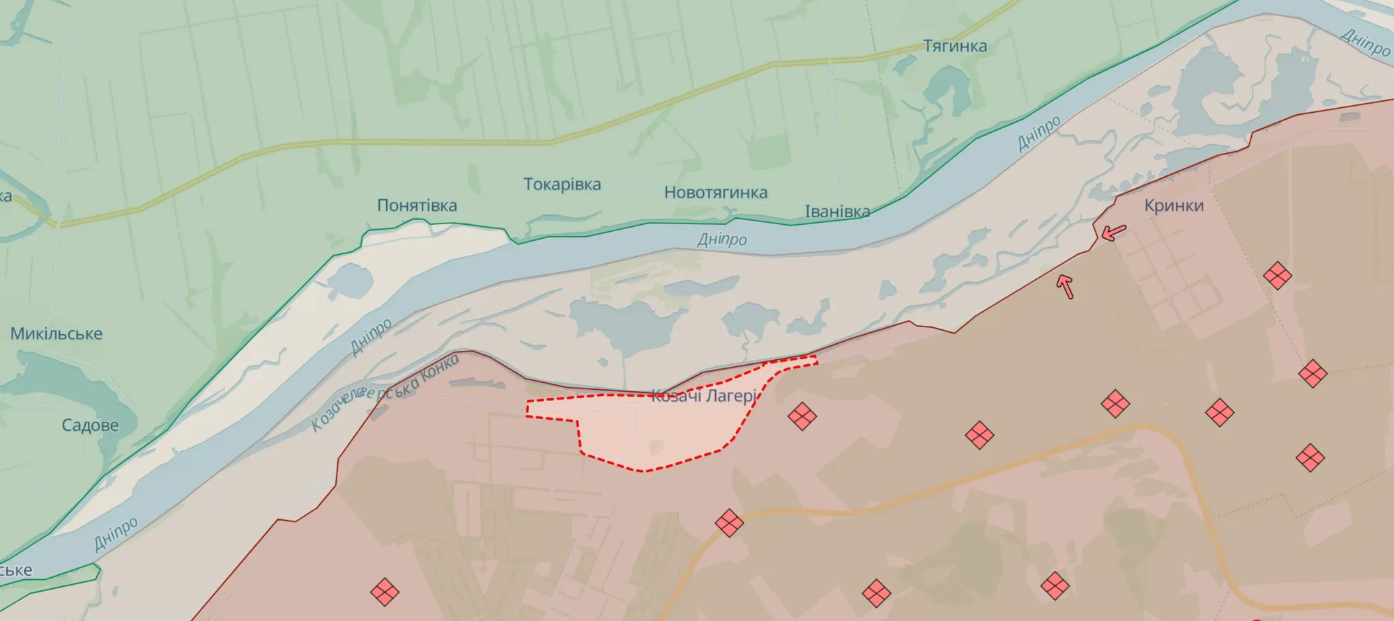 ЗСУ встановили український прапор в Козачих Лагерях на лівобережжі Херсонщини. Відео